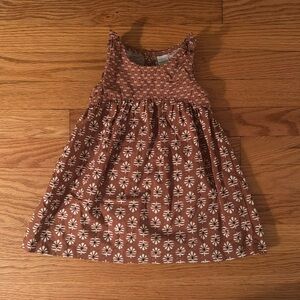 Brown Geometric Print Dress